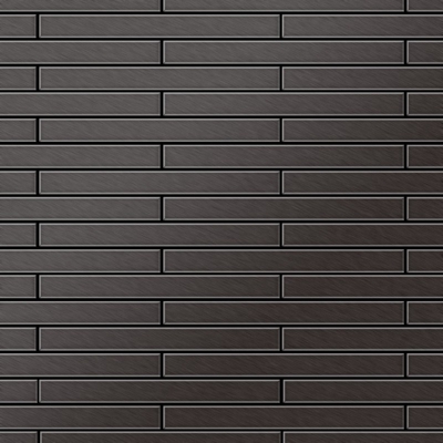 Alloy - Mosaico metallo solido Titanio spazzolato Smoke grigio scuro spesso 1,6 mm Avenue-Ti-SB