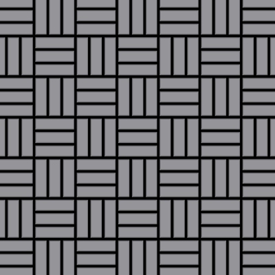 Alloy - Mosaico metallo solido Acciaio inossidabile opaco grigio spesso 1,6 mm Basketweave-S-S-MA