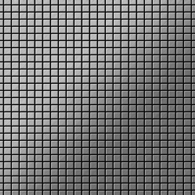Alloy - Mosaico metallo solido Acciaio inossidabile spazzolato grigio spesso 1,6 mm Glomesh-S-S-B