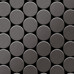Mosaico metallo solido Titanio spazzolato Smoke grigio scuro spesso 1,6 mm ALLOY Medallion-Ti-SB precio