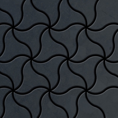 Mosaico metallo solido Acciaio grezzo laminato grigio spesso 1,6 mm ALLOY Ninja-RS disegnato da Karim Rashid