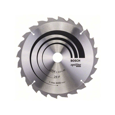 Bosch Lama per sega circolare Optiline Wood 254 x 30 x 2,0 mm, 24