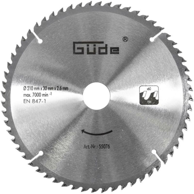Güde Carbide lama 210x30mm con 60 denti