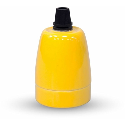 Portalampada in Porcellana E27 (Max 60W) Colore Giallo - V-TAC