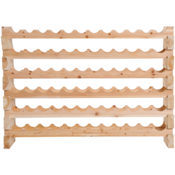 Cantinetta Scaffale Portabottiglie in Legno di Pino 6 Ripiani 72 Bottiglie - Homcom en oferta