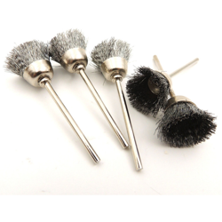 5pz - Mini spazzola a tazza D.12 - gambo 3mm in acciaio x dremel mini trapano - ROSVER características