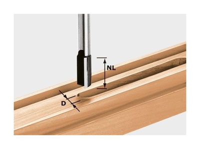 Fresa per scanalare gambo 8 mm HW S8 D13/20 - Festool