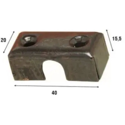 Incontro Rettangolare Art.231 Ir Acciaio Bronzato - ALDEGHI