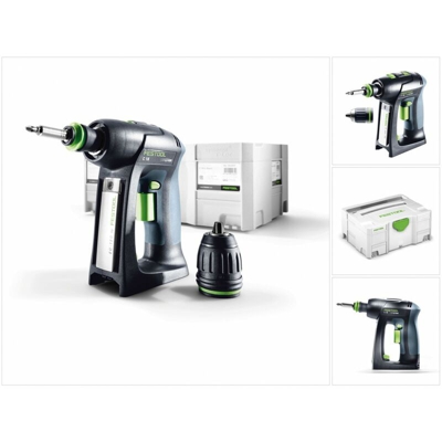 Festool C 18 Li-Basic Trapano avvitatore a batteria ( 574737 ) in valigetta Systainer - senza batteria, senza caricatore