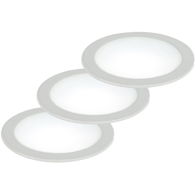 Gt Luce - Inc-fusion-3x5w bco - kit 3 faretti a incasso tondi alluminio bianco led 10 watt luce naturale