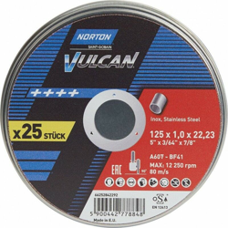 Il Taglio Del Disco 125X10Mm Dose 25X Vulcan Acciaio - NO NAME en oferta