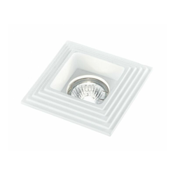 Faretto a incasso bianco quadrato con decorazione originale 35 watt 3500 kelvin GU10 - SHOP-DAY en oferta