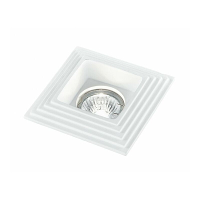 Faretto a incasso bianco quadrato con decorazione originale 35 watt 3500 kelvin GU10 - SHOP-DAY
