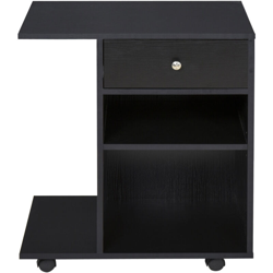 Vinsetto Mobile Porta Stampante in Legno Nero con 1 Cassetto 2 Ripiani Mensola CPU características