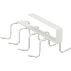 Inserto per Armadio, 8 Ganci, Metallo, Senza Fori, Appendiabiti, Scaffale, HxLxP: 6,5 x 10 x 18 cm, Bianco - RELAXDAYS precio
