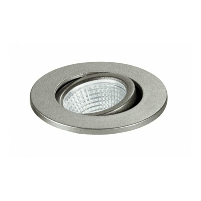 Faretto a incasso rotondo orientabile con luce led di colore silver 3 watt 4000 kelvin - SHOP-DAY