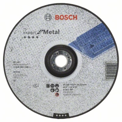Bosch Accessories 2608600228 Disco di sgrossatura con centro depresso 230 mm 22.23 mm 1 pz.