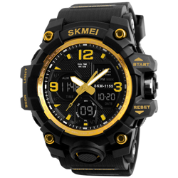 1155B quarzo elettronico digitale Men Watch Fashion Casual Outdoor Sports Maschile Orologio da polso Dual Time di settimana della data Chrono Alarm precio