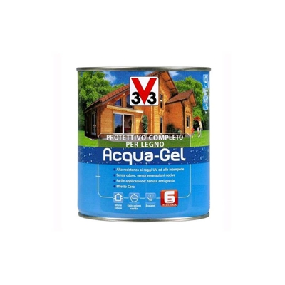 Protettivo Completo Legno Acqua-Gel Colore Noce Medio 2,5 litri - V33