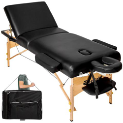 Lettino Da Massaggio A 3 Zone, 10 Cm Di Imbottitura + Borsa - Nero precio