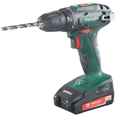Metabo BS 18 Pistol grip drill Lithium-Ion (Li-Ion) 1.3Ah 1300g Black,Green,Red - Cordless Combi Drills (Pistol grip drill, Drilling, Screwdriving,