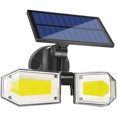 TG-TY05201 applique solare rotante a doppia testa con induzione del corpo umano IP65 quadrato 130COB - ASUPERMALL