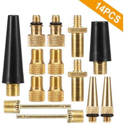 Adattatore valvola Bike Set Bike della valvola del pneumatico Converter Kit Presta a Dunlop Schrader per Presta Valve beccuccio di raccordo ago Kit