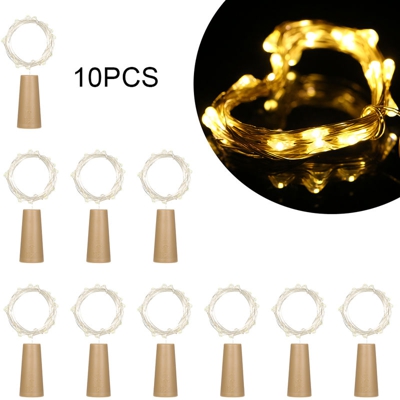 4.5V 1.2W 2 cantieri tappo 20 atmosfera stringa rame luce LED incontra IP65 caldo luce bianca 10 montato - ASUPERMALL