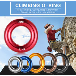 Anello multifunzionale per arrampicata all'aperto, anello grande, nero - ASUPERMALL en oferta