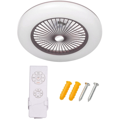 Plafoniera a LED, con ventilatore, 200-240V 36W, Marrone - ASUPERMALL