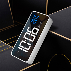 Orologio multifunzione, specchio del LED, argento - ASUPERMALL precio