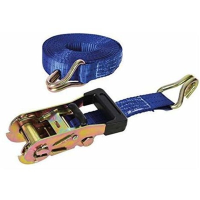 Silverline Cinghia da carico con con gancio J ed impugnatura di gomma - 6 m x 38 mm Classificata 1 000 Kg, capacità 2 750 Kg