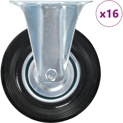 Rotelle Fisse 16 pz 125 mm - VIDAXL