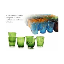 Bicchieri 6 Pezzi Acqua Verde Schiacciato - YEPPON características