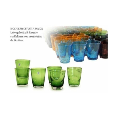 Bicchieri 6 Pezzi Acqua Verde Schiacciato - YEPPON