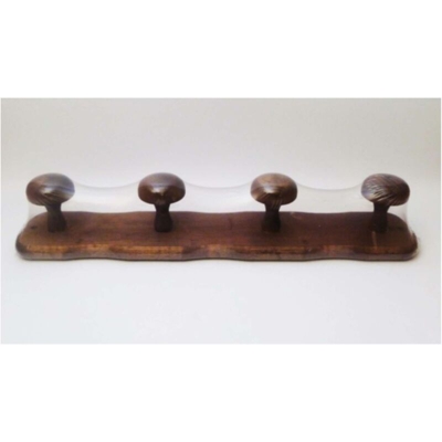 Attaccapanni 4 Posti Legno Noce Art.286 - BIGHOUSE IT