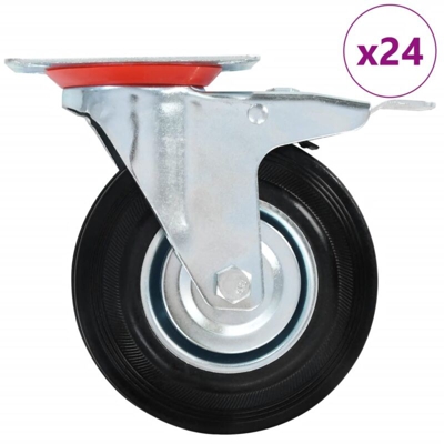 Ruote Girevoli 24 pz 125 mm - VIDAXL