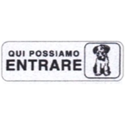 ETICHETTA QUI POSSIAMO ENTRARE 15x 5 ADESIVA - MACHIERALDO precio