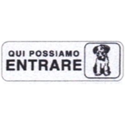 ETICHETTA QUI POSSIAMO ENTRARE 15x 5 ADESIVA - MACHIERALDO