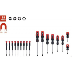 Kit Assortimento Cacciaviti Giraviti Nano Precisi Pz 18 Cv Taglio Croce Ph Serie - KREATOR en oferta