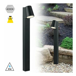 Paletto Led Sintesi Nero 6W 390Lm 4000K Ip44 62,5X12X7,6Cm - INTEC características