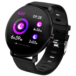 K9 intelligente Guarda 1,30 pollici IPS display IP68 impermeabile BT4.0 fitness Timer Contapassi Calorie Distanza frequenza cardiaca Sangue sonno características