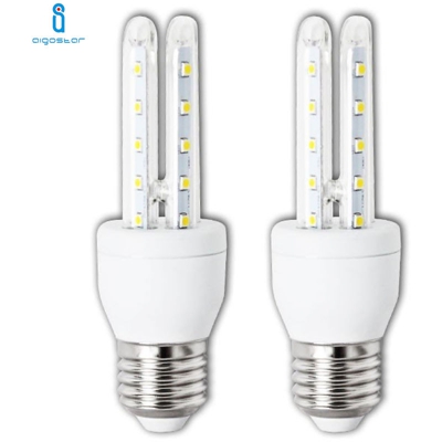Lampadina Led Tubo T3 2U 4W Attacco E27 Luce Bianco Freddo 6400K No Fluorescente 2 Pezzi - AIGOSTAR