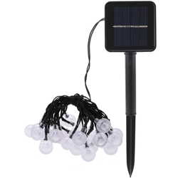 Corda per luce a bolle di hockey su ghiaccio a energia solare, 6,35 metri, 30 luci - ASUPERMALL precio