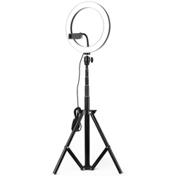 Luce DC5V 7W LED rotonda selfie lampada fotocamera con USB telescopico treppiede Alimentato Operated 10 livelli regolabili temperatura di brillanza precio