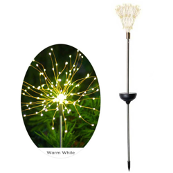 Luce solare per fuochi d'artificio con presa di terra, tipo rotondo, 8 modelli, passo chiaro 10 cm, luce bianca calda, 120 luci 1 PZ - ASUPERMALL precio