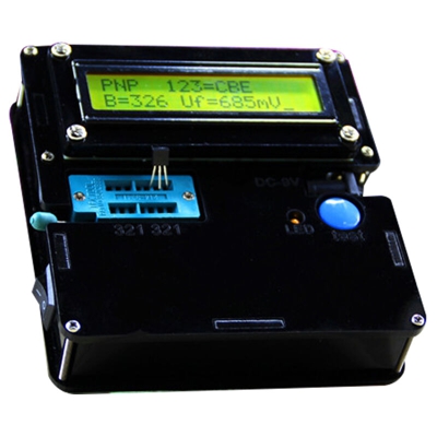 Multifunzionale Tester Diy Transistor Capacitor Resistenza Kit TRIODO elettronica Misura set con scocca in acrilico e pezzi, nero - ASUPERMALL