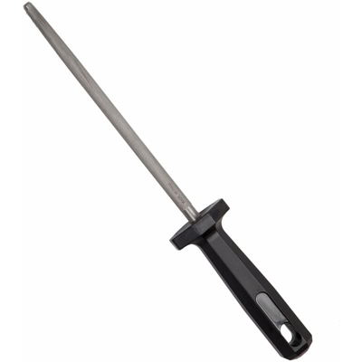 149950-20 Affila Coltelli Metallico Inossidabile con Manico in Plastica, Grigio/Acciaio - Falci