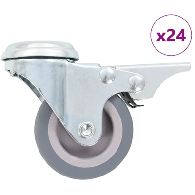 Ruote Girevoli con Foro per Bullone 24 pz 50 mm - VIDAXL
