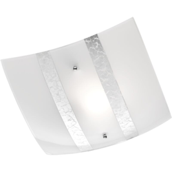 Trio Lighting Italia Nikosia Plafoniera Da Soffitto Per Interno Attacco Grande E27 In Vetro Colore Argento 608700189 precio